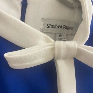 Blue and white dress